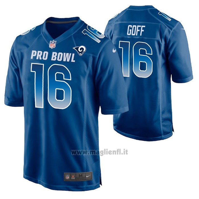 Maglia NFL Limited Los Angeles Rams Jared Goff 2019 Pro Bowl Blu